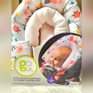 Infant Head Support and Strap Cover Set